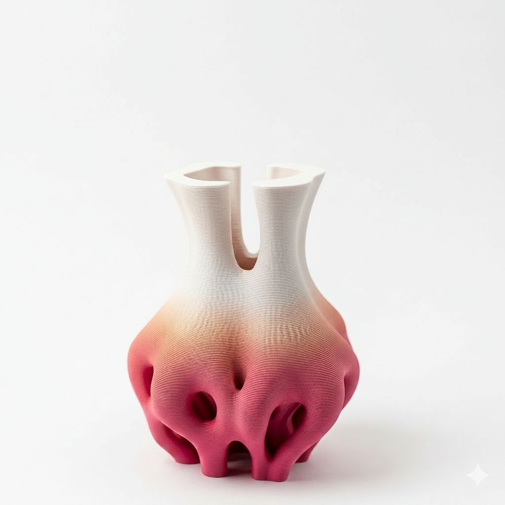 Organic Gradient Vase Sculpture free 3D printable STL