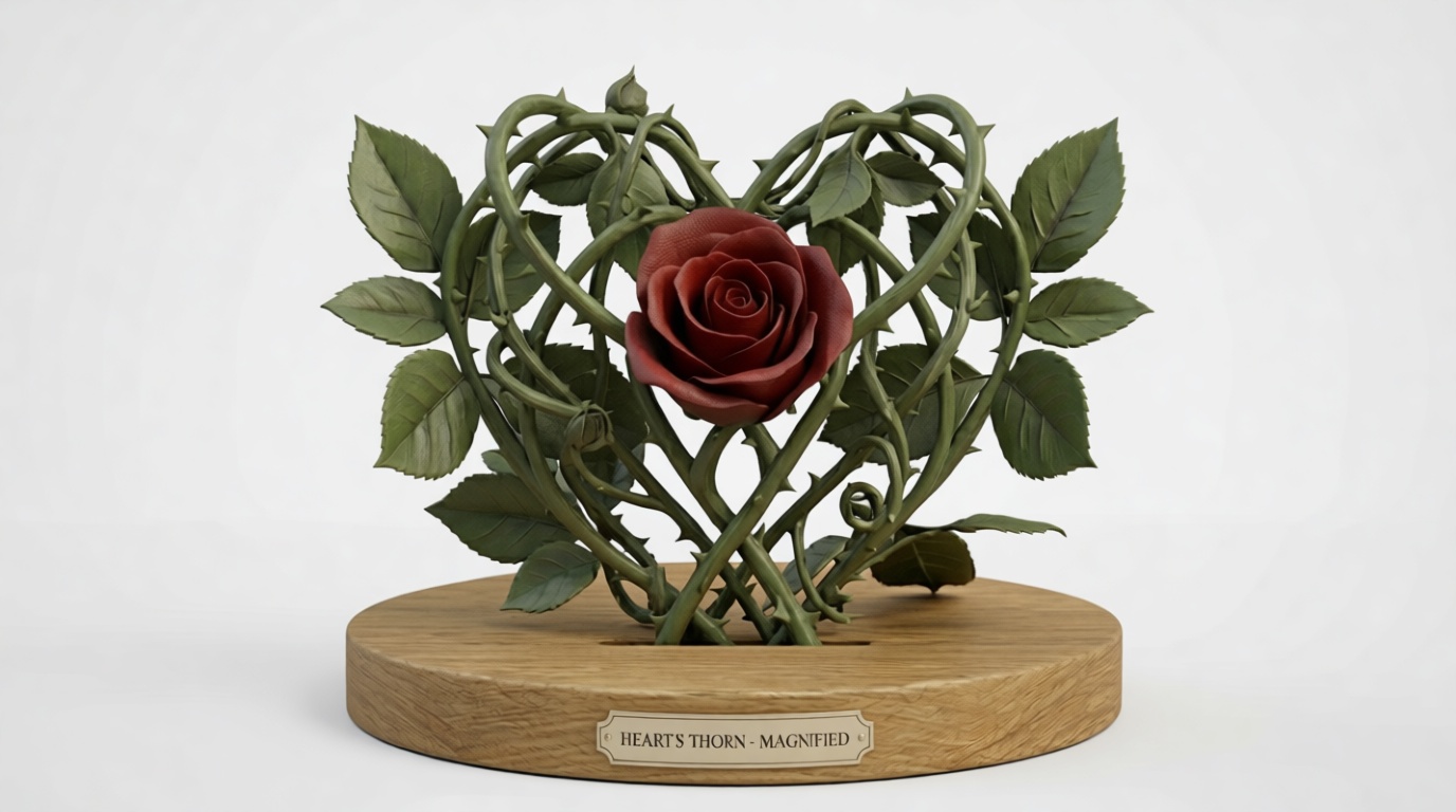 Heart's Thorn Sculpture free 3D printable STL