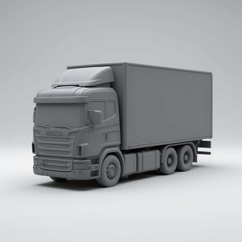 Scania Box Truck Model free 3D printable STL