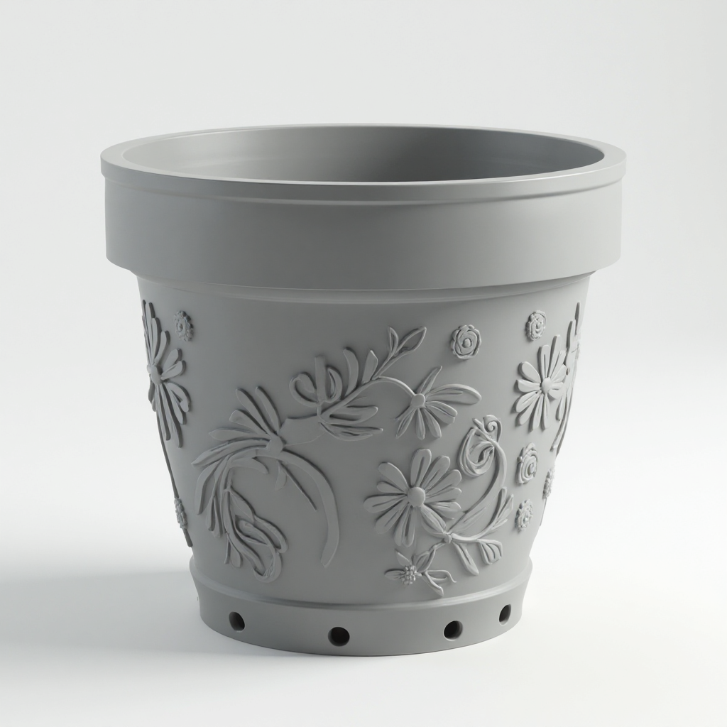 Floral Pattern Plant Pot free 3D printable STL