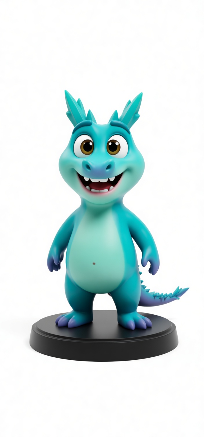 Cute Blue Dragon Figurine free 3D printable STL