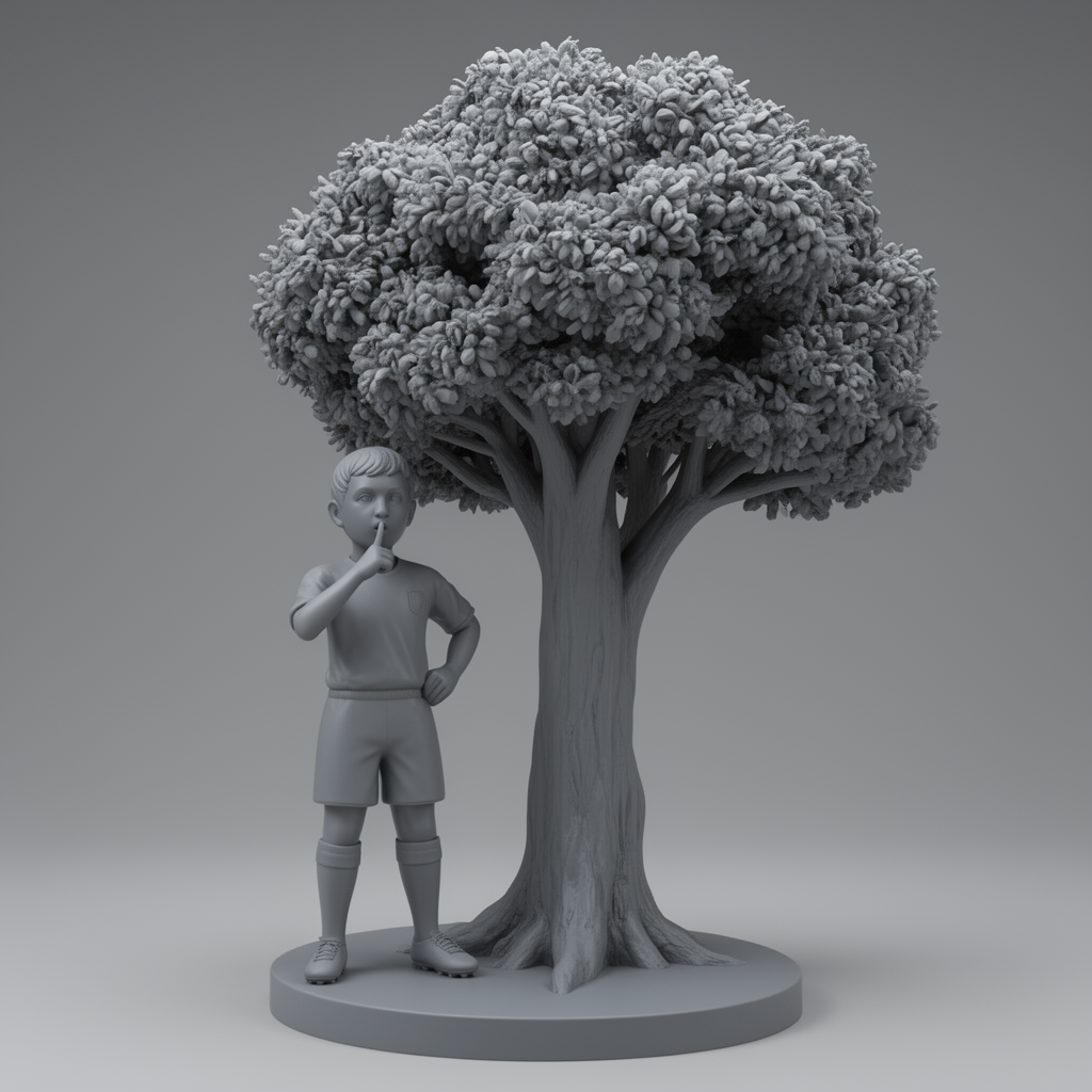 Young Footballer Statue free 3D printable STL