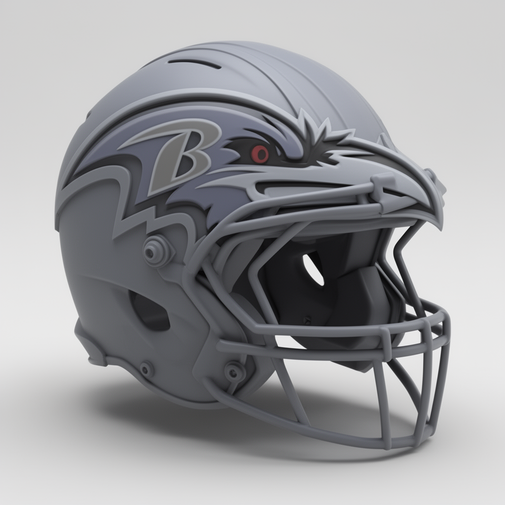 Baltimore Ravens Helmet free 3D printable STL