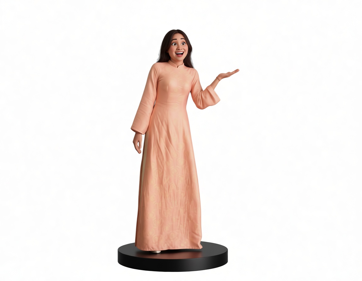 Vietnamese Ao Dai Figurine free 3D printable STL