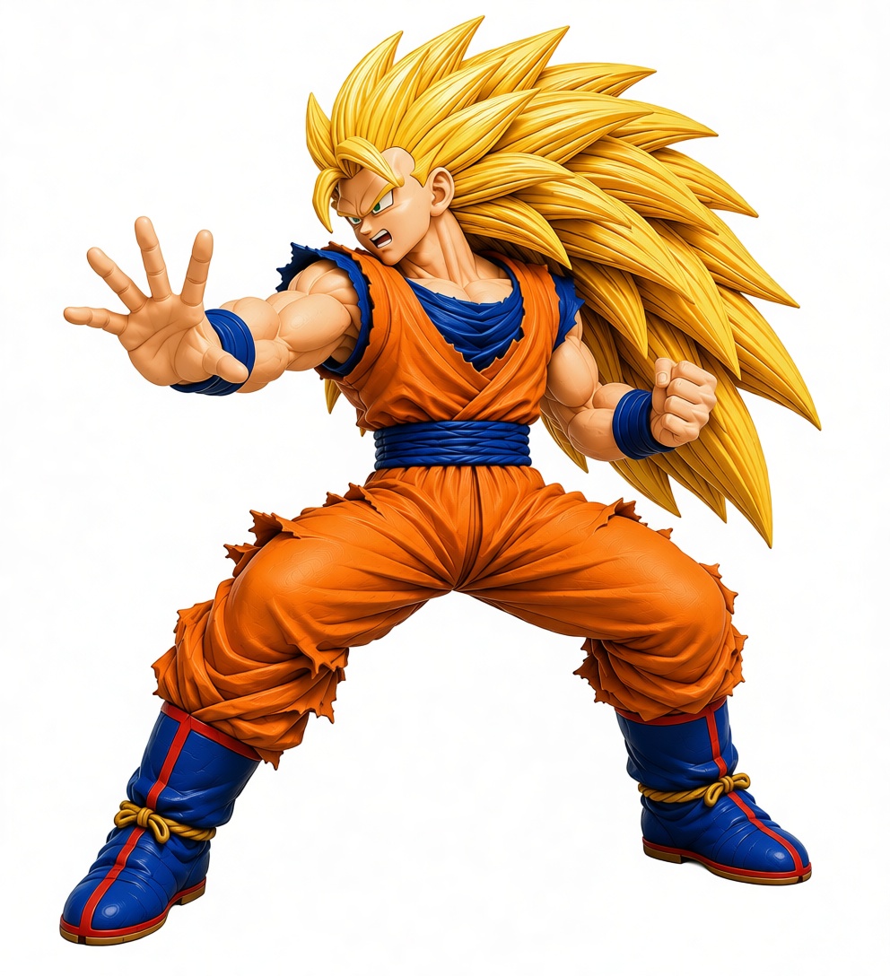 Super Saiyan 3 Goku Figurine free 3D printable STL