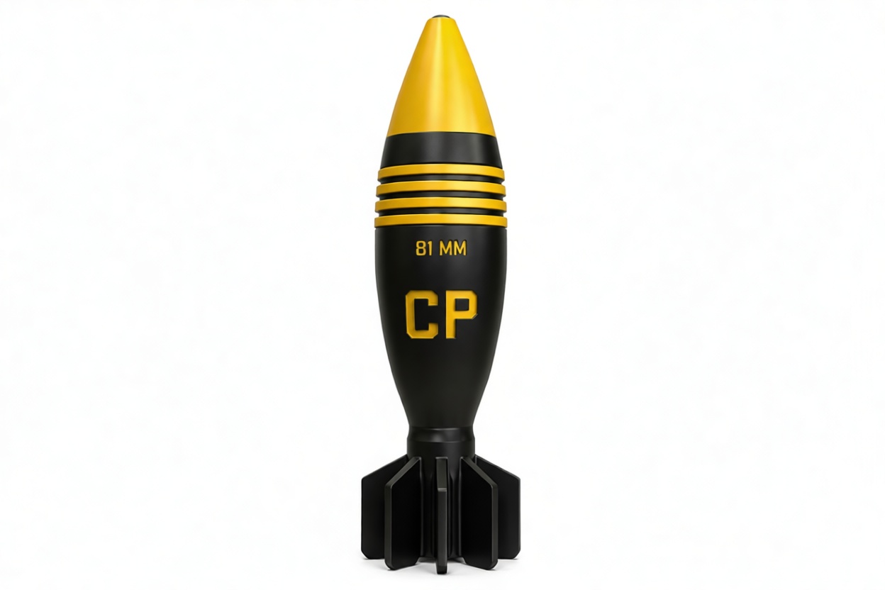 81mm Mortar Shell Model free 3D printable STL