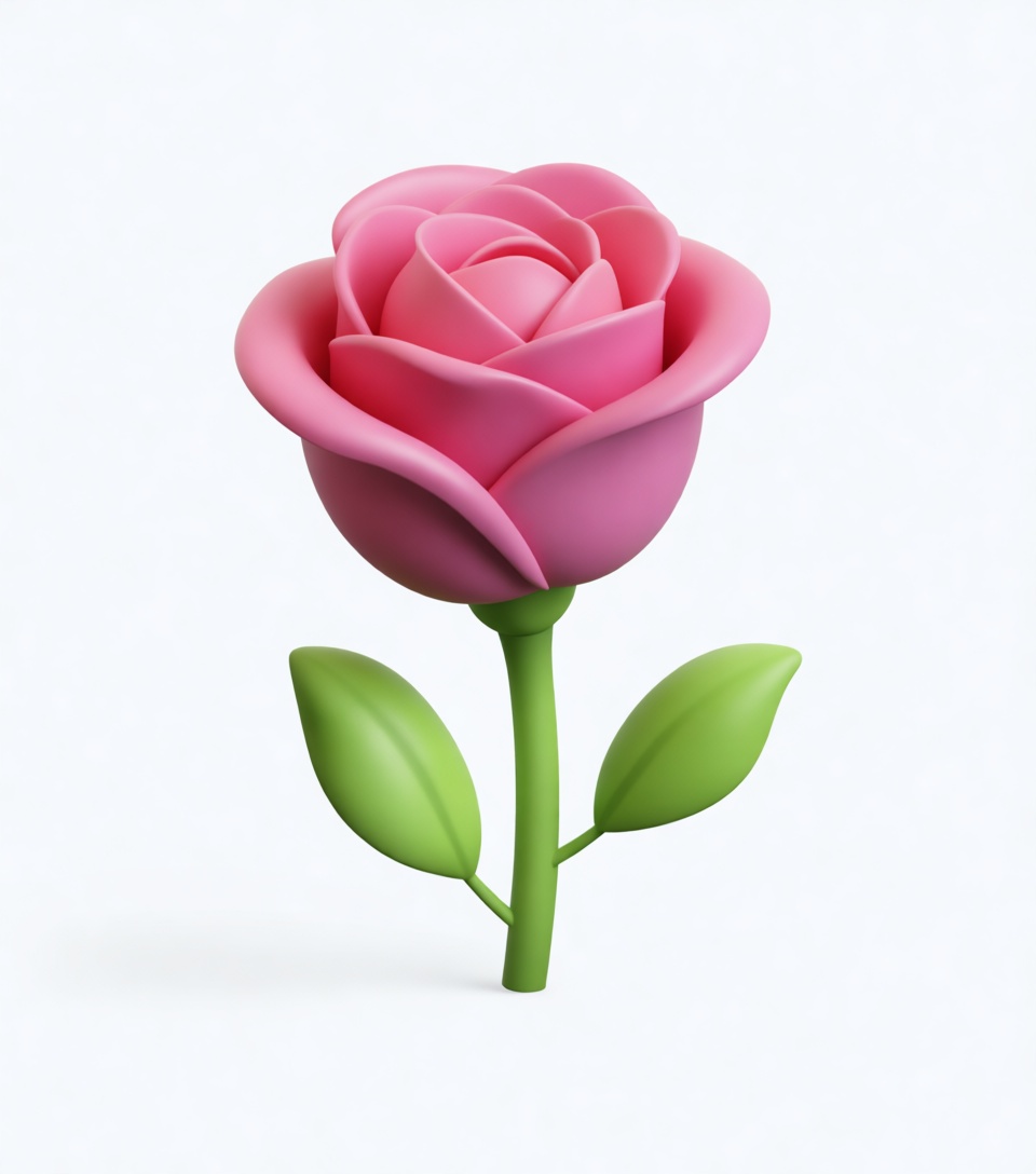 Pink Rose Figurine free 3D printable STL