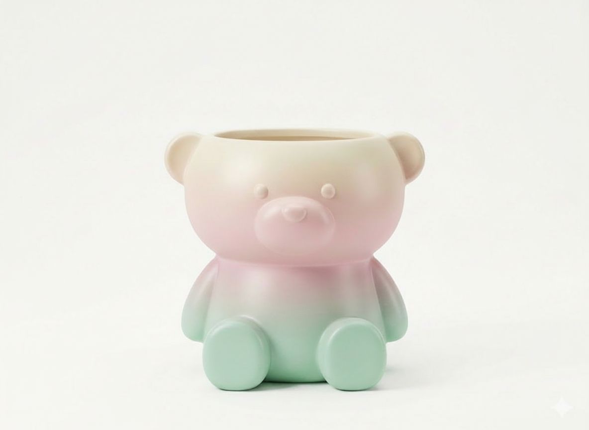 Teddy Bear Planter free 3D printable STL