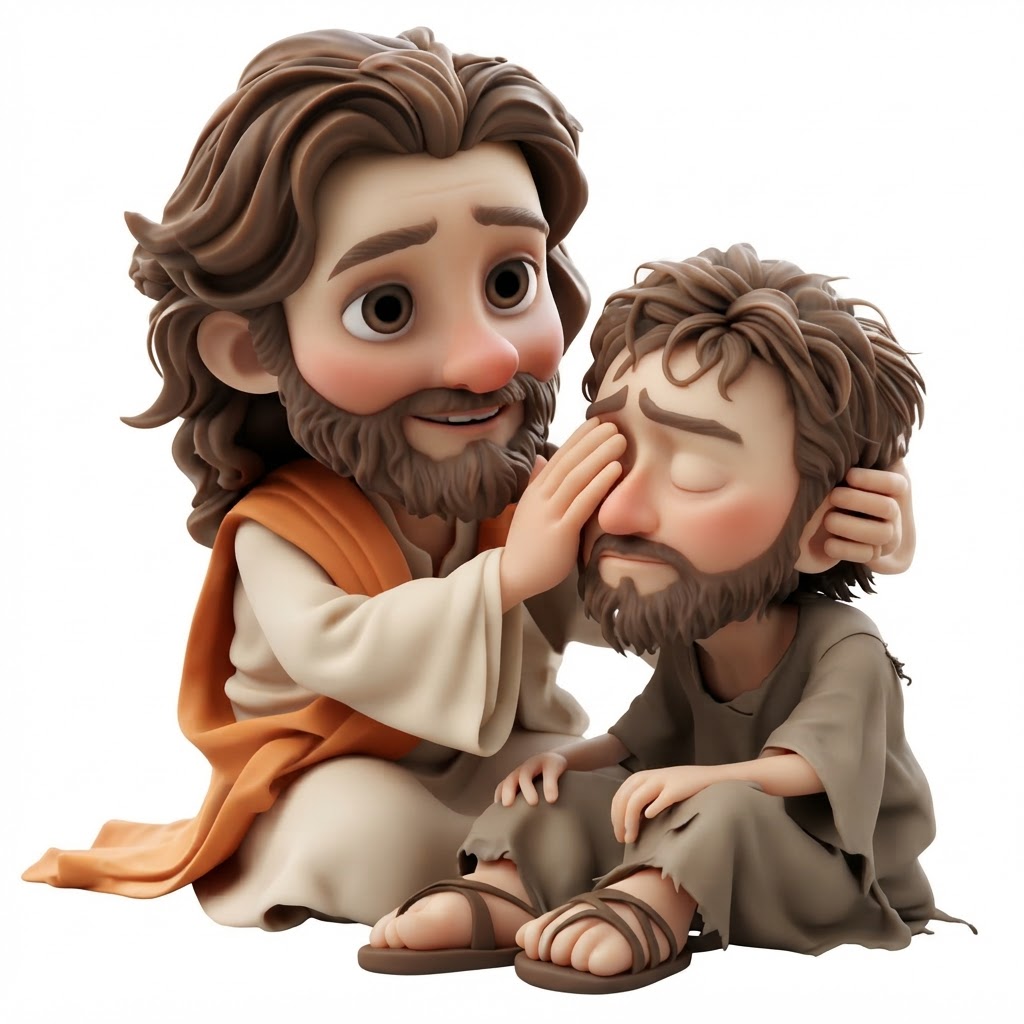 Jesus Healing Figurine free 3D printable STL