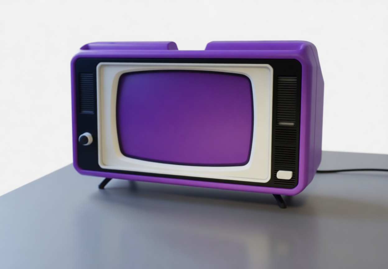 Retro Purple TV Model free 3D printable STL