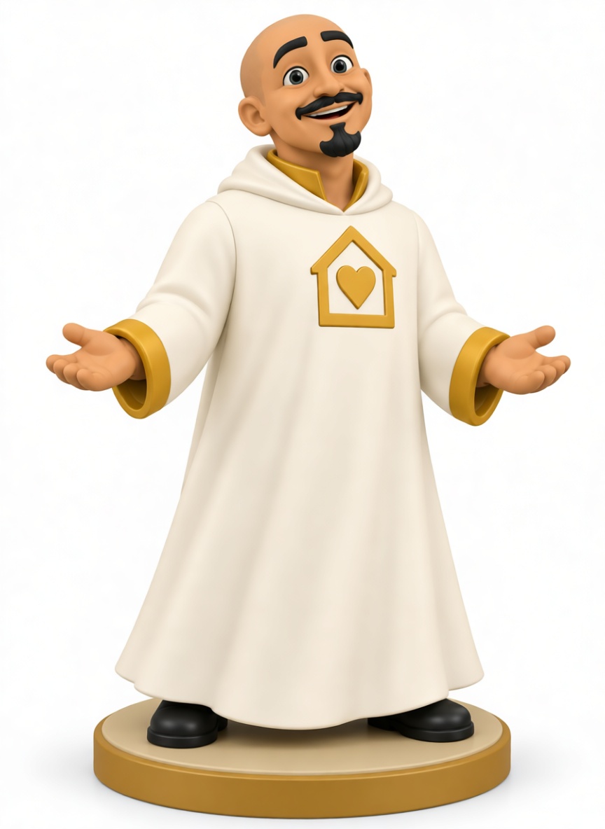 Kind Monk Figurine free 3D printable STL