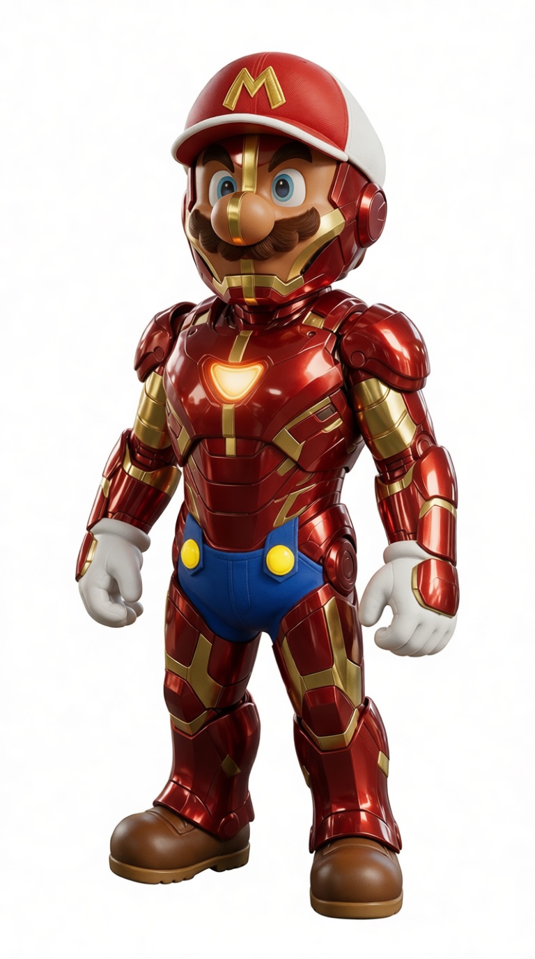 Mario Iron Man Figurine free 3D printable STL