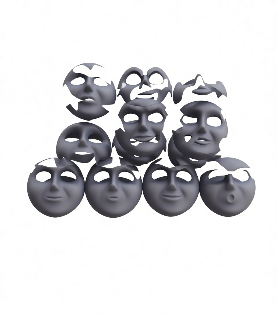 Theater Masks Set free 3D printable STL