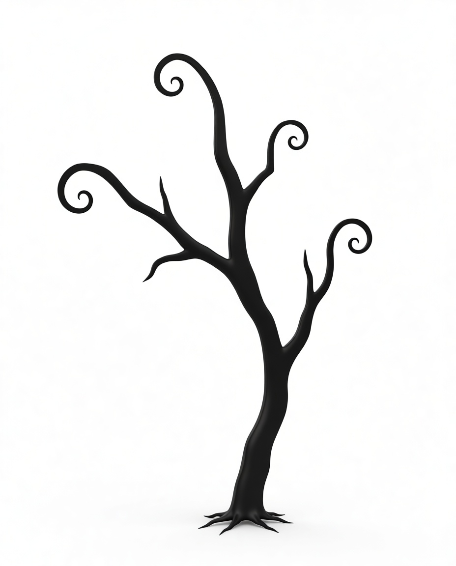 Curly Branch Tree Sculpture free 3D printable STL