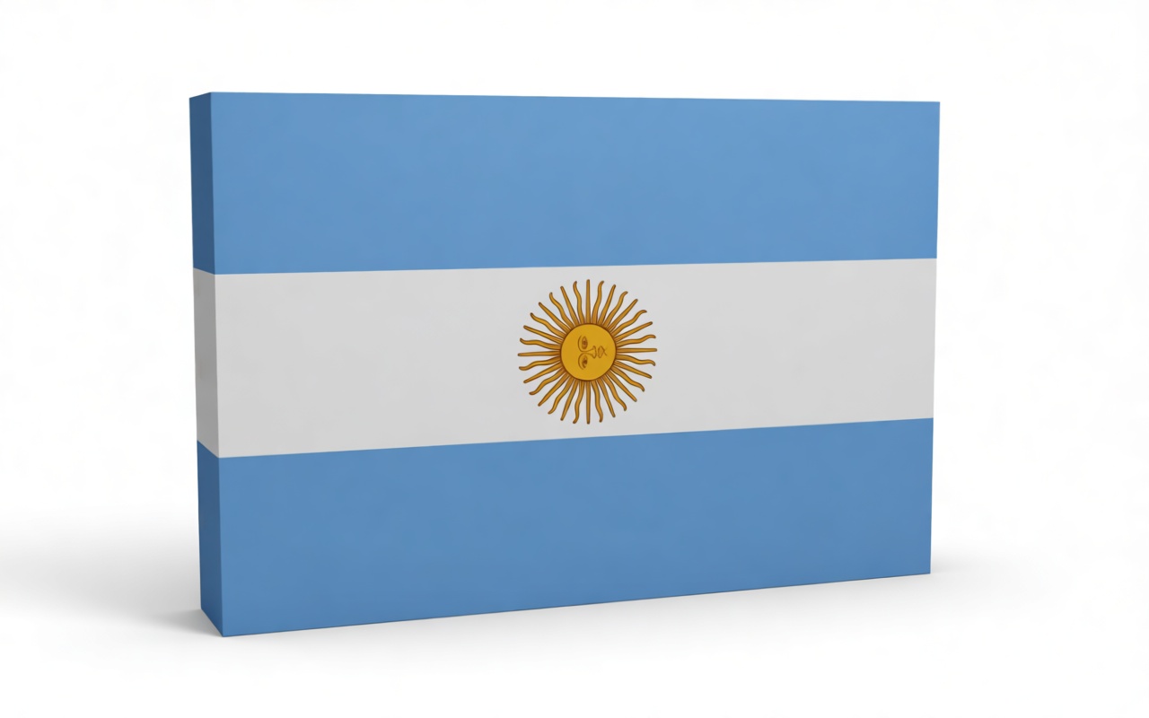 Argentina Flag Plaque free 3D printable STL