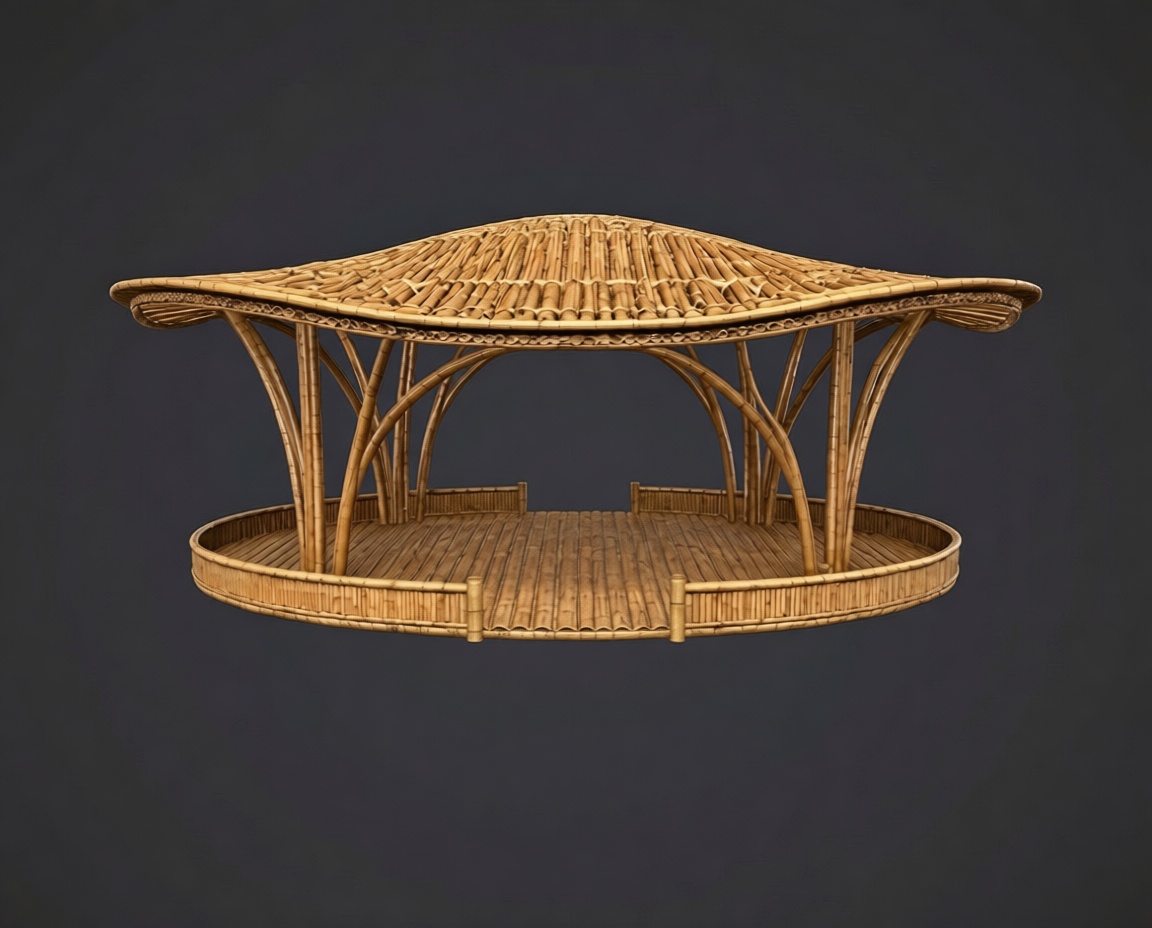 Bamboo Gazebo Model free 3D printable STL
