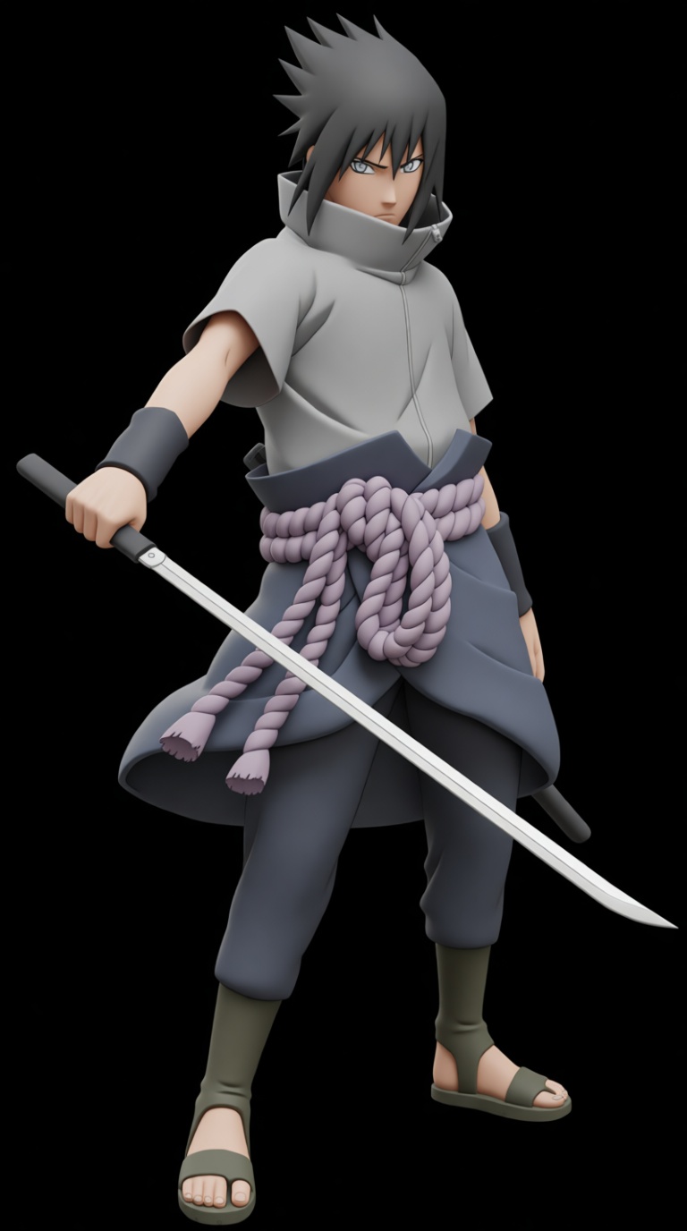 Sasuke Uchiha Figurine free 3D printable STL