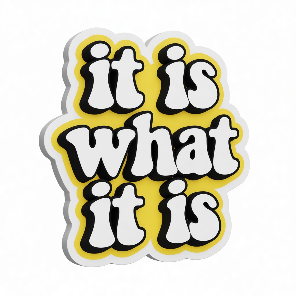It Is What It Is Sign free 3D printable STL
