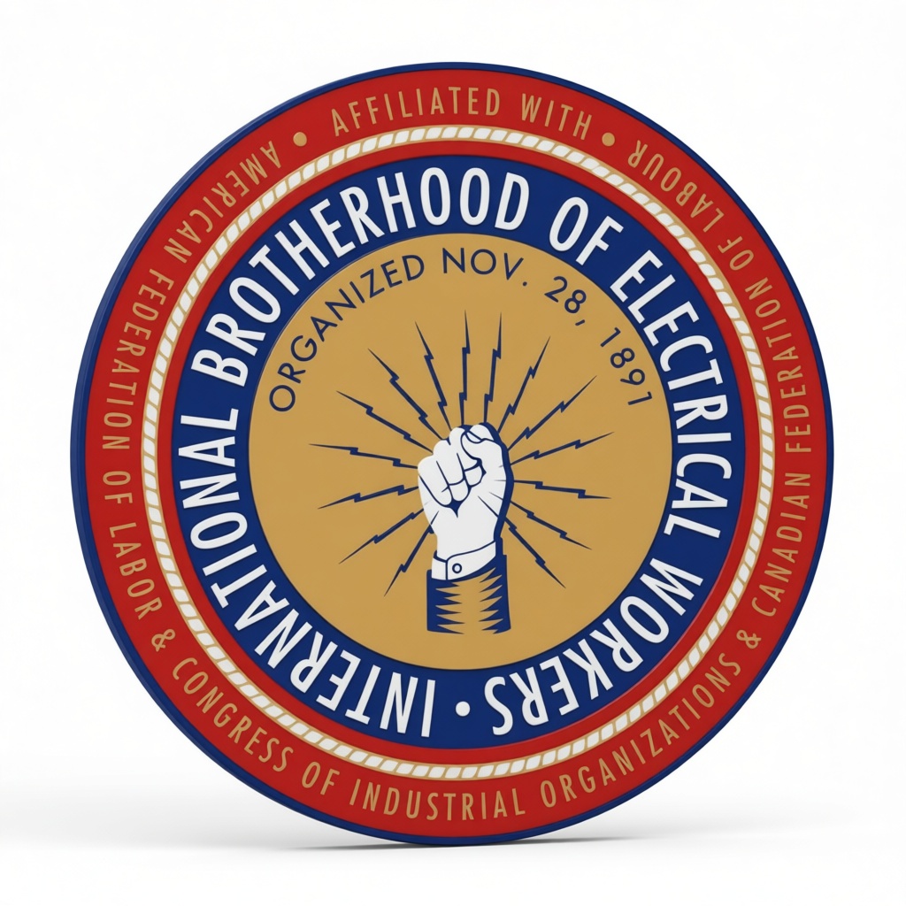 IBEW Logo Medallion free 3D printable STL