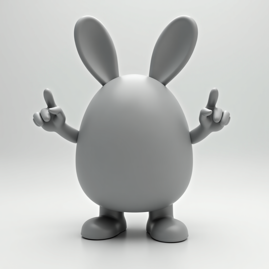 Egg Figurine with Ears free 3D printable STL
