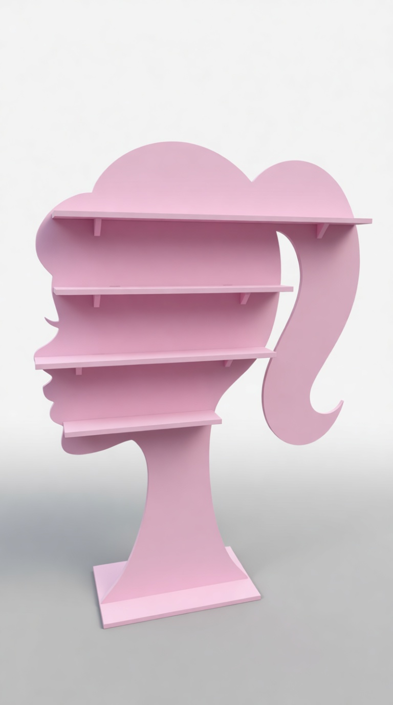 Girl Head Profile Shelf free 3D printable STL