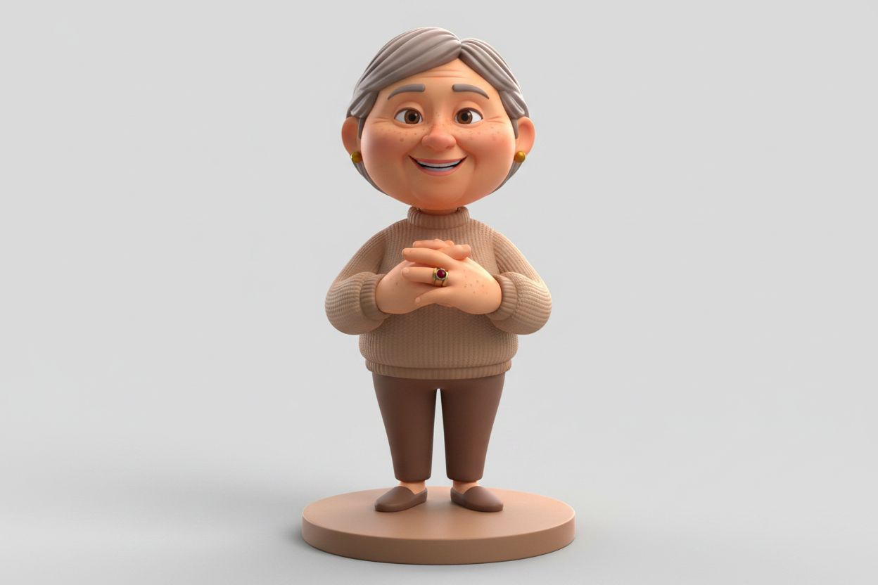 Elderly Woman Figurine free 3D printable STL
