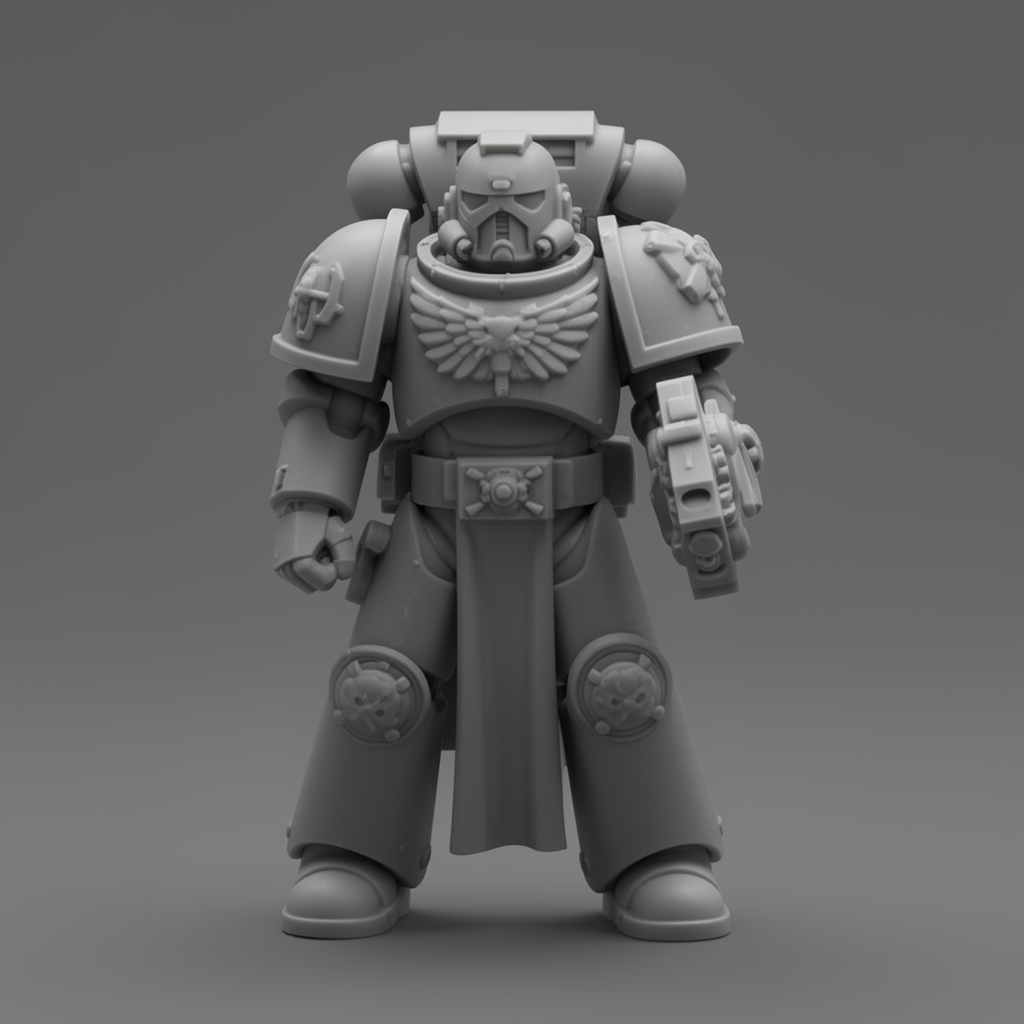 Space Marine Officer Bust free 3D printable STL