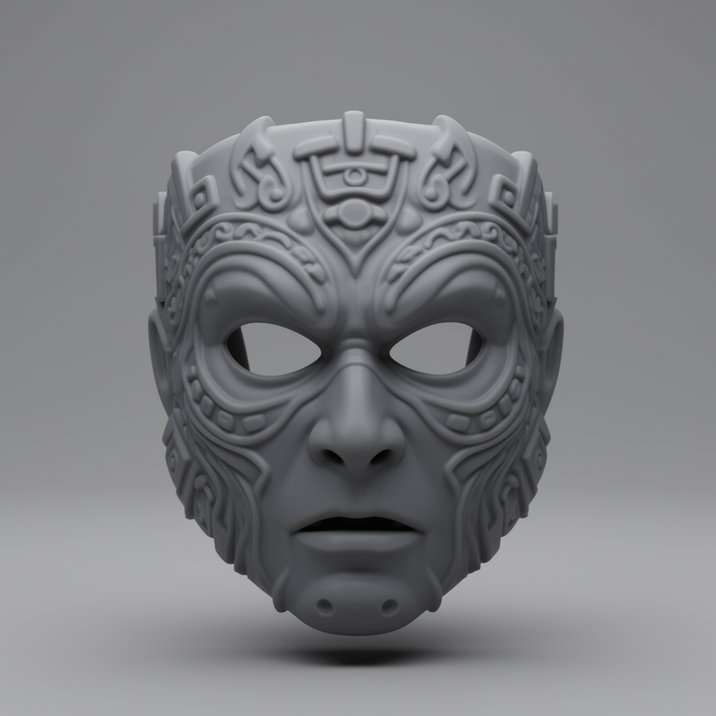 Ancient Monster Mask free 3D printable STL