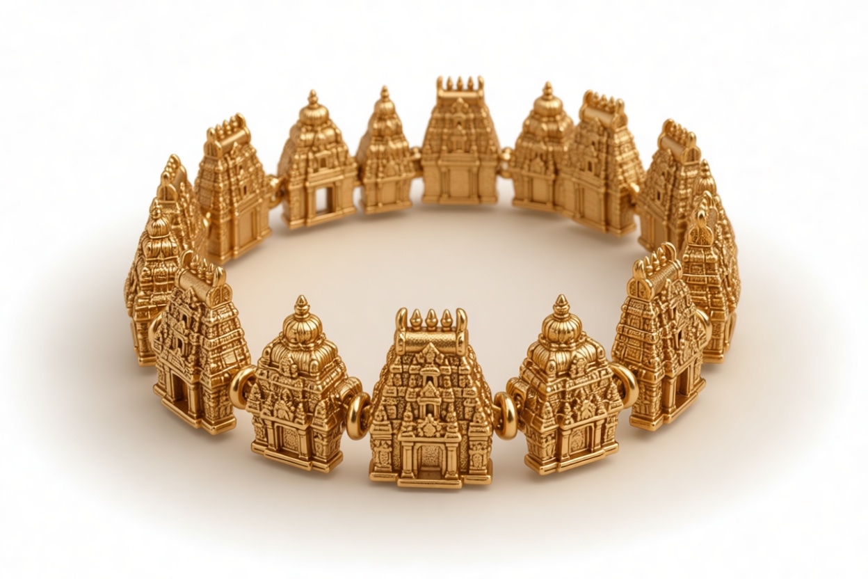 Dravidian Temple Miniature Bracelet free 3D printable STL