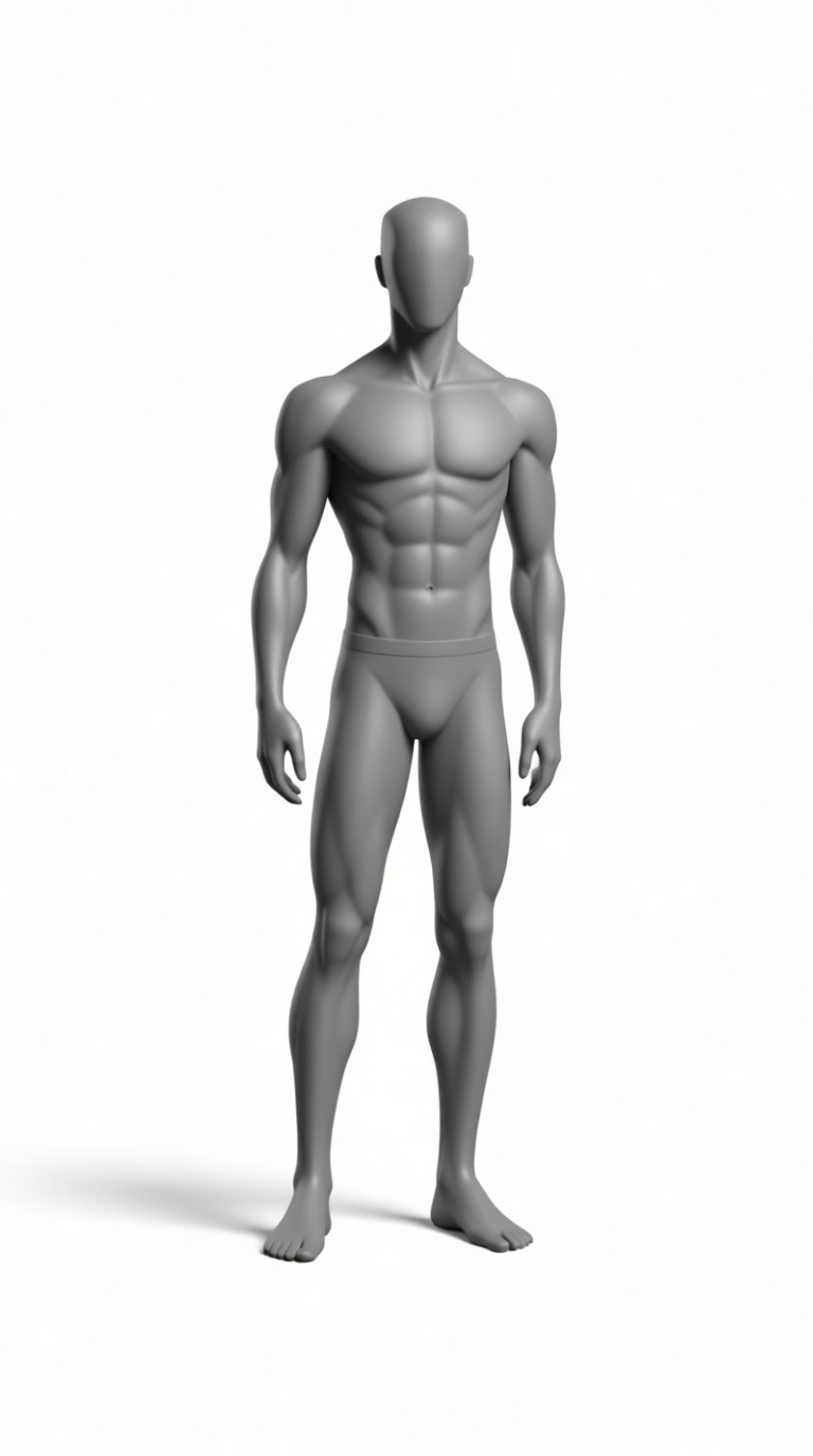 Muscular Male Figure free 3D printable STL
