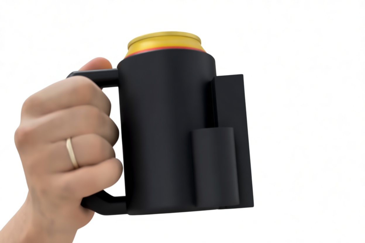 Beer Can Holder Mug free 3D printable STL