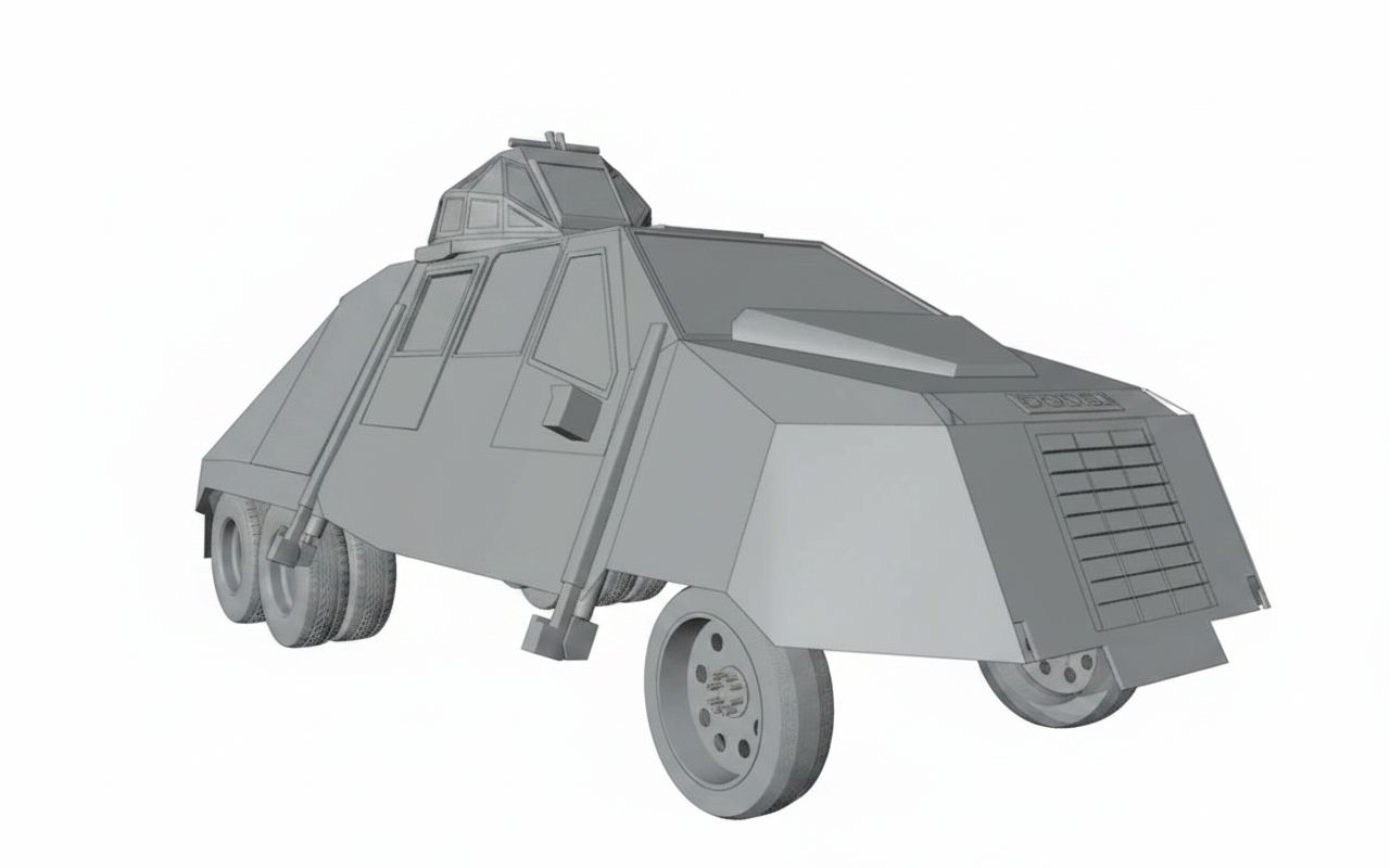 Dodge Armored Car Model free 3D printable STL