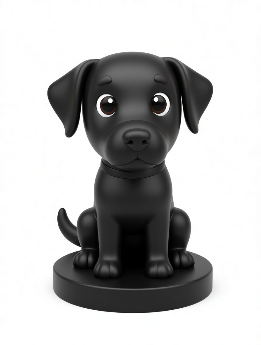 Black Labrador Figurine free 3D printable STL