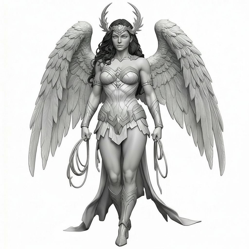 Majestic Winged Warrior free 3D printable STL