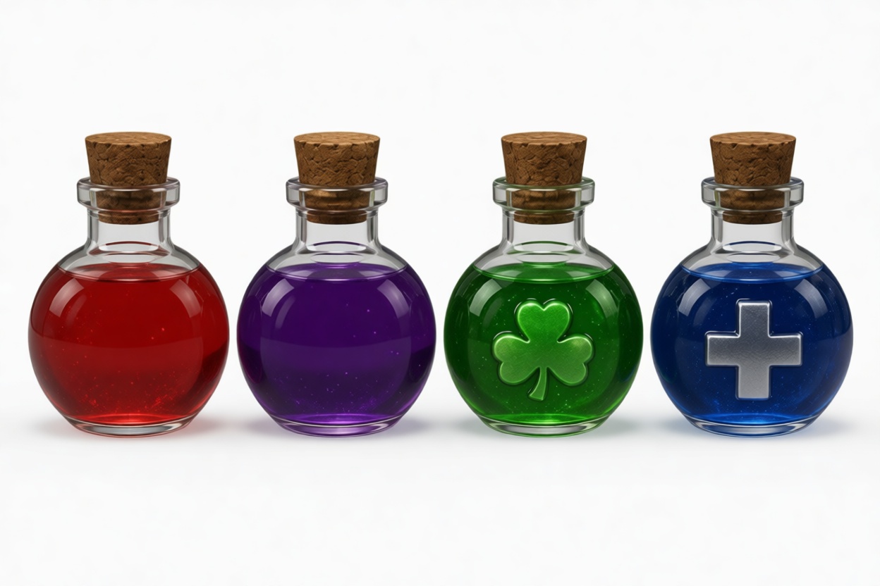 RPG Potion Bottles Set free 3D printable STL