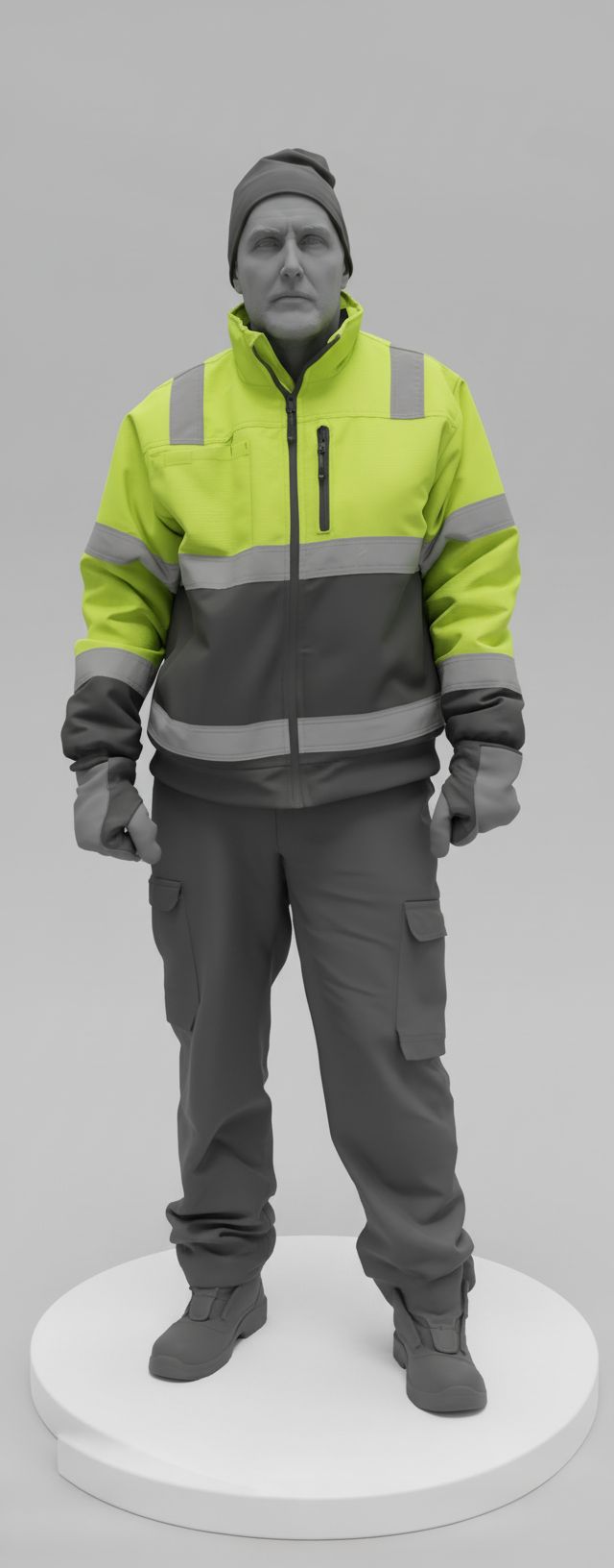 High-Visibility Worker Figurine free 3D printable STL