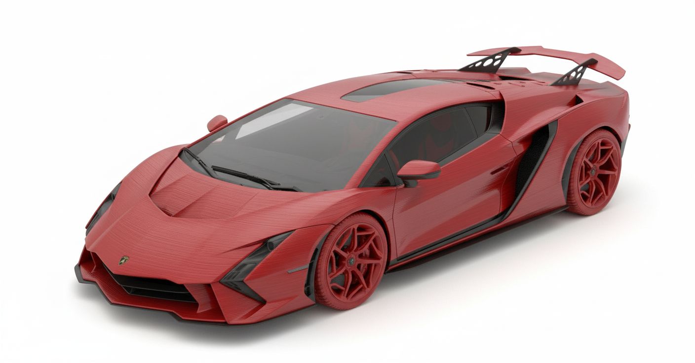 Sleek Red Sports Car free 3D printable STL