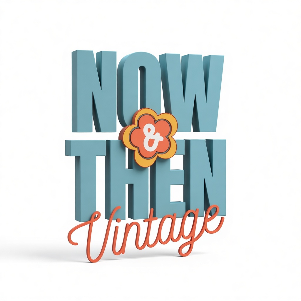 Now and Then Vintage Sign free 3D printable STL