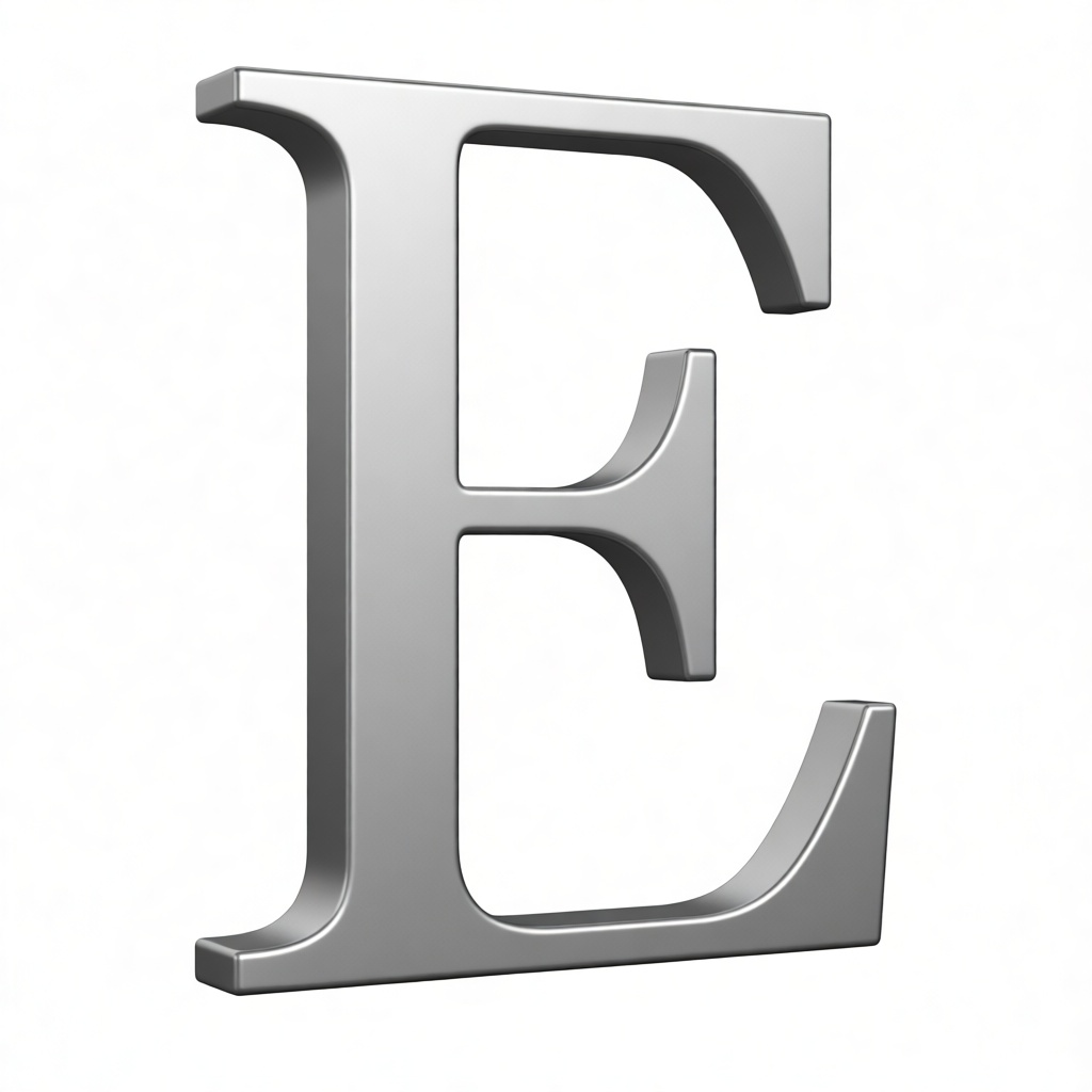 Capital Letter E Model free 3D printable STL