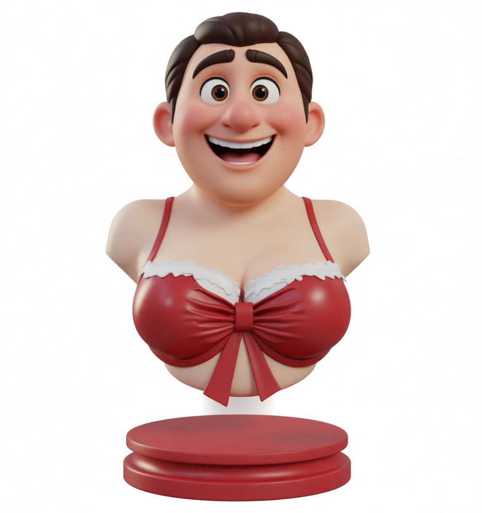 Happy Man Bust free 3D printable STL