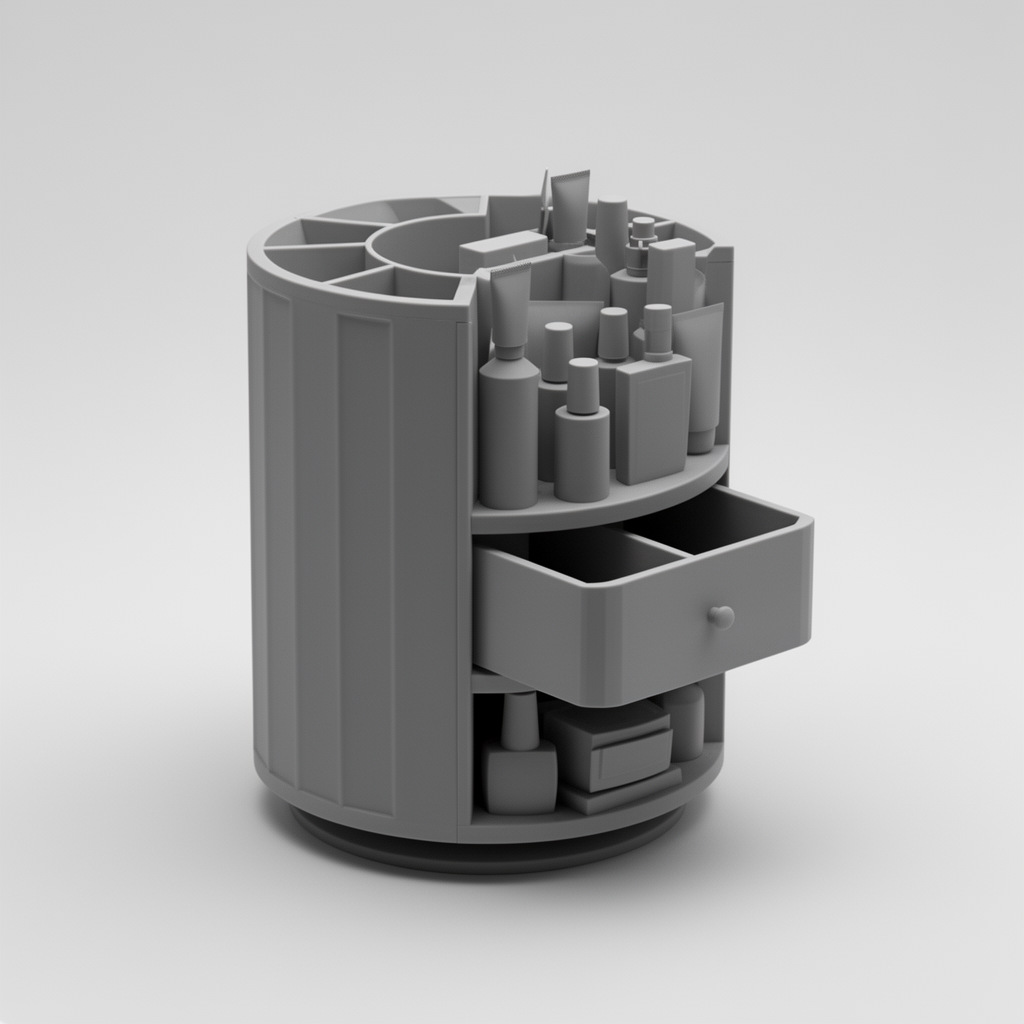 Rotating Makeup Organizer - Free 3D Printable STL File