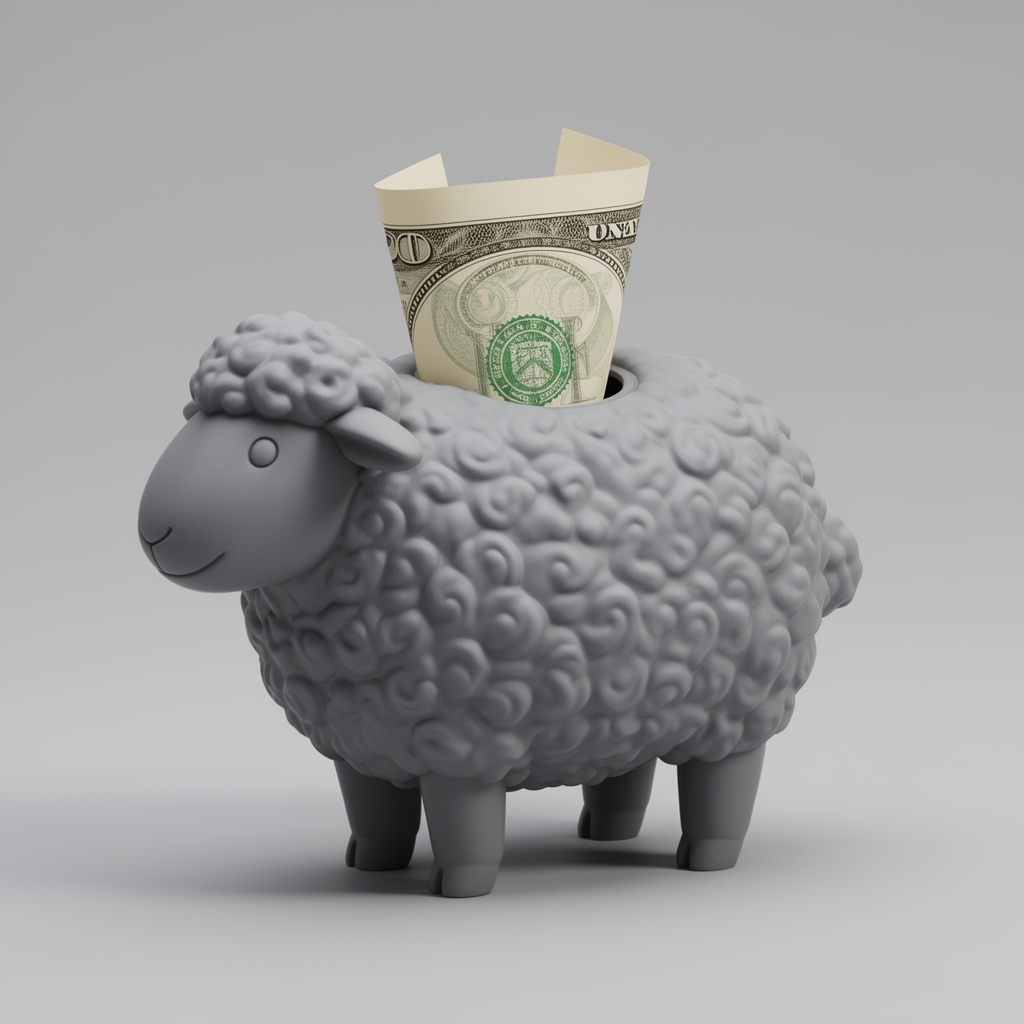 Cute Sheep Money Holder free 3D printable STL