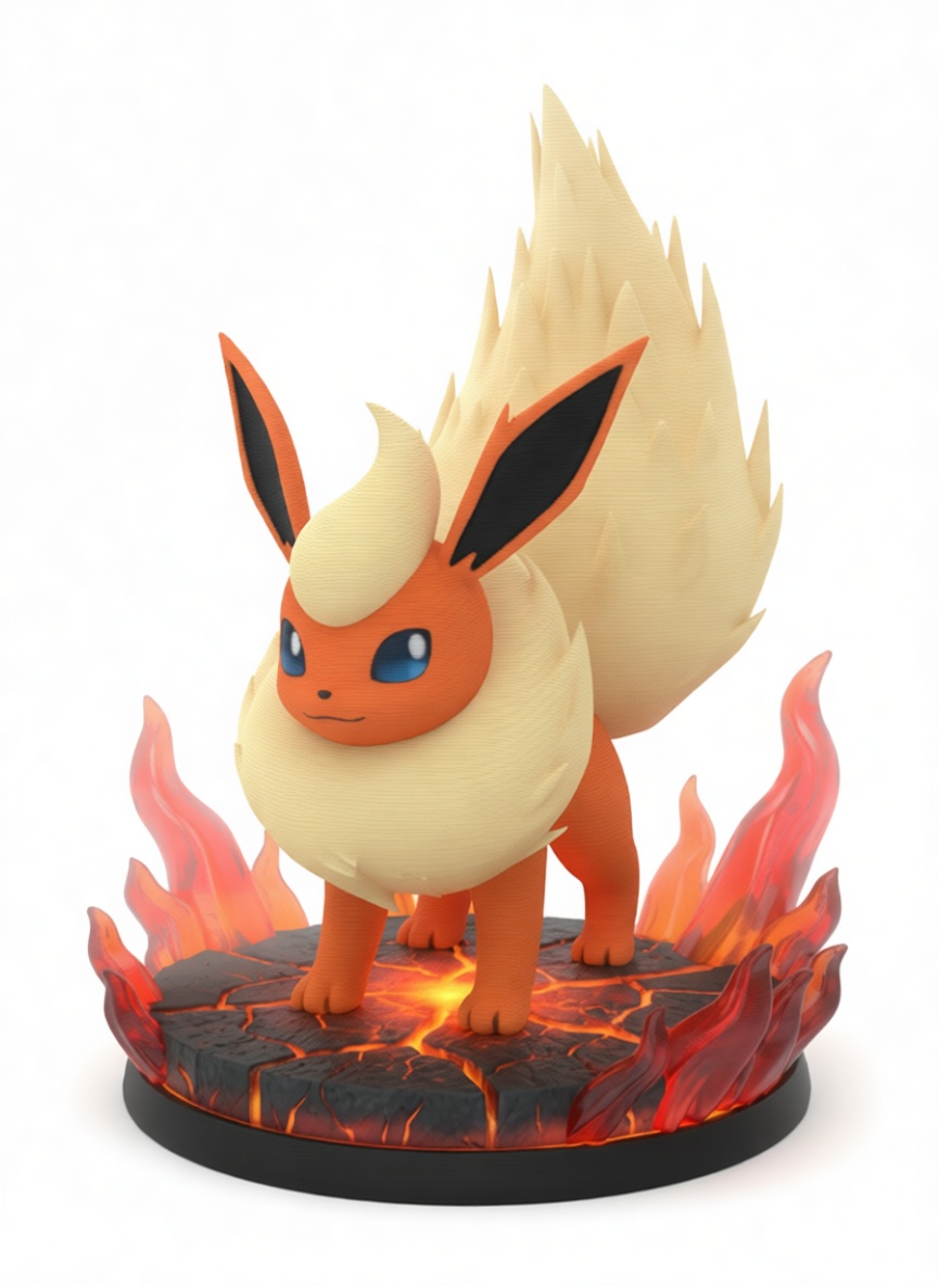 Flareon Figurine free 3D printable STL