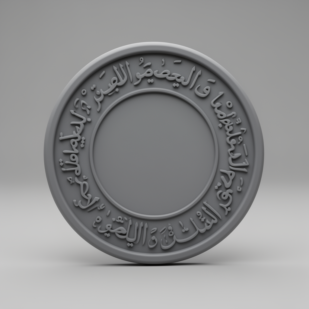 Ancient Arabic Coin free 3D printable STL
