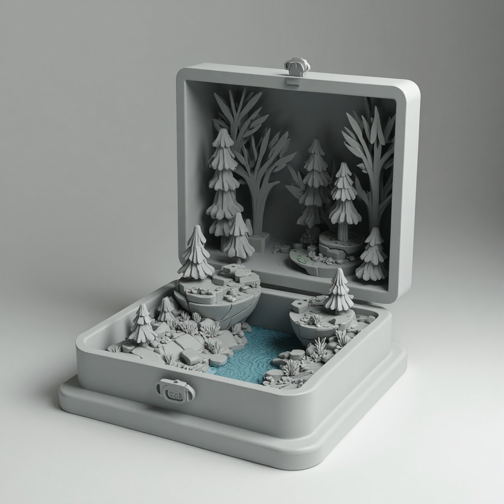 Folding Pocket Playset free 3D printable STL