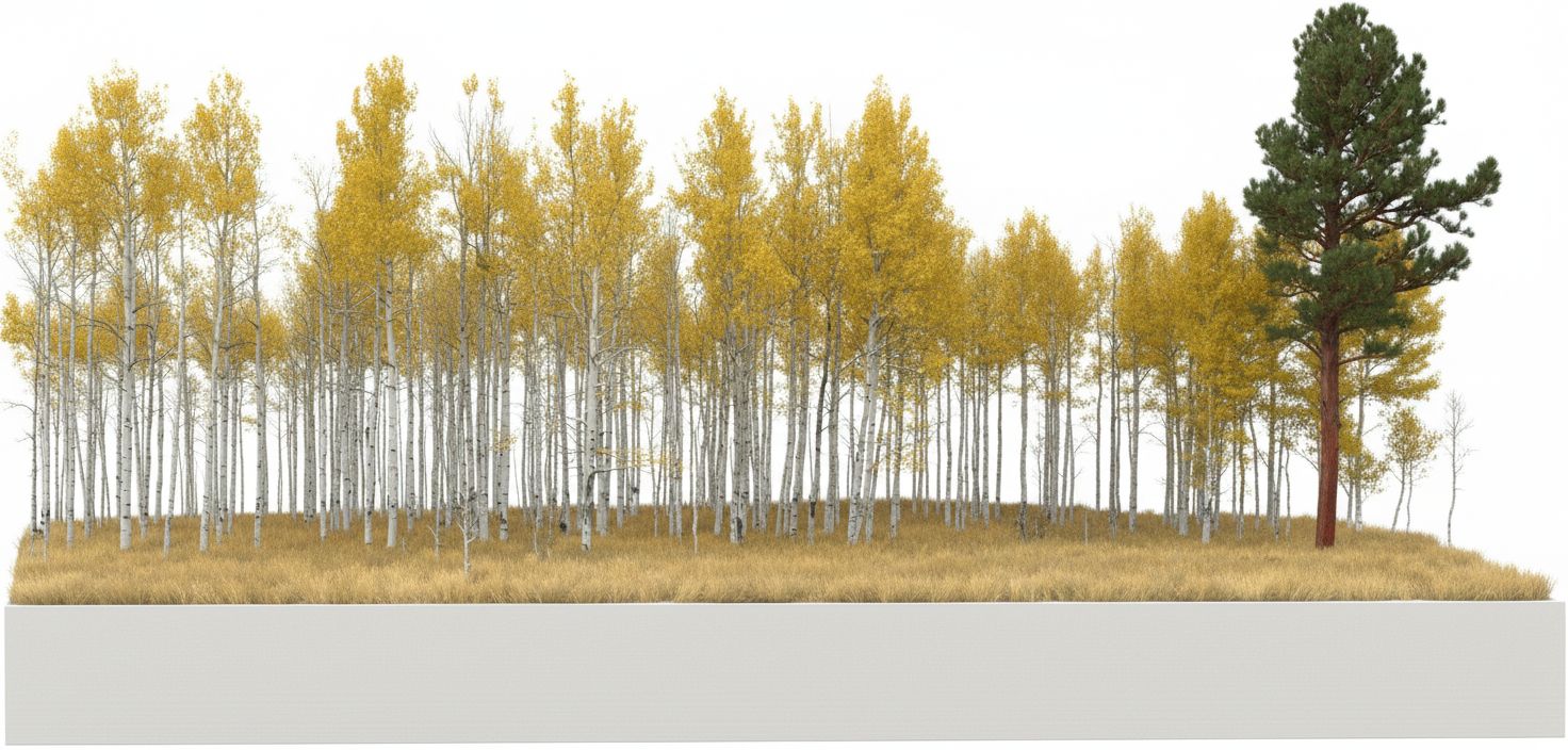 Aspen Trees Miniature Diorama free 3D printable STL