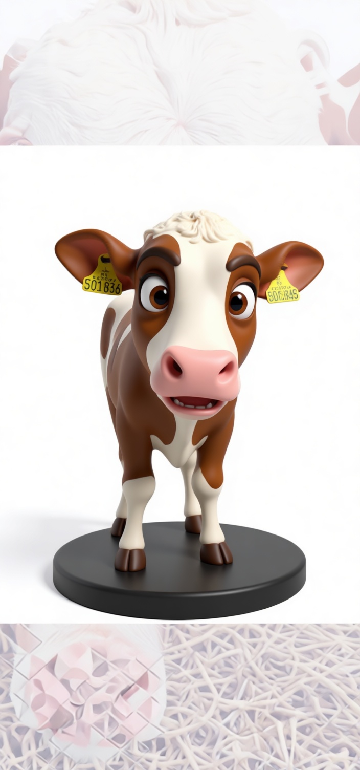 Cartoon Cow Figurine free 3D printable STL