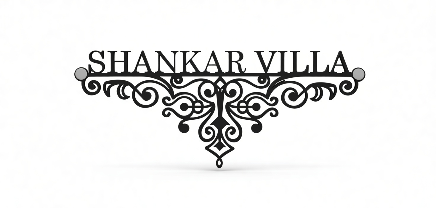 Shankar Villa Decorative Sign free 3D printable STL