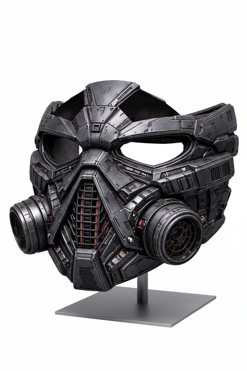 Futuristic Combat Mask free 3D printable STL
