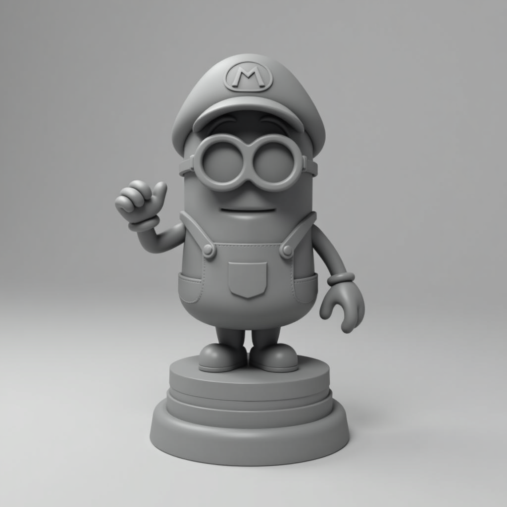 Minion in Mario Hat free 3D printable STL